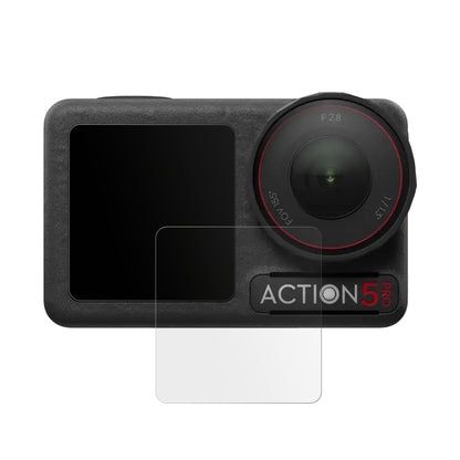 DijOsmo Action 5 Pro mit aufgebrachter dipos Displayschutzfolie, die lästige Fingerabdrücke minimiert