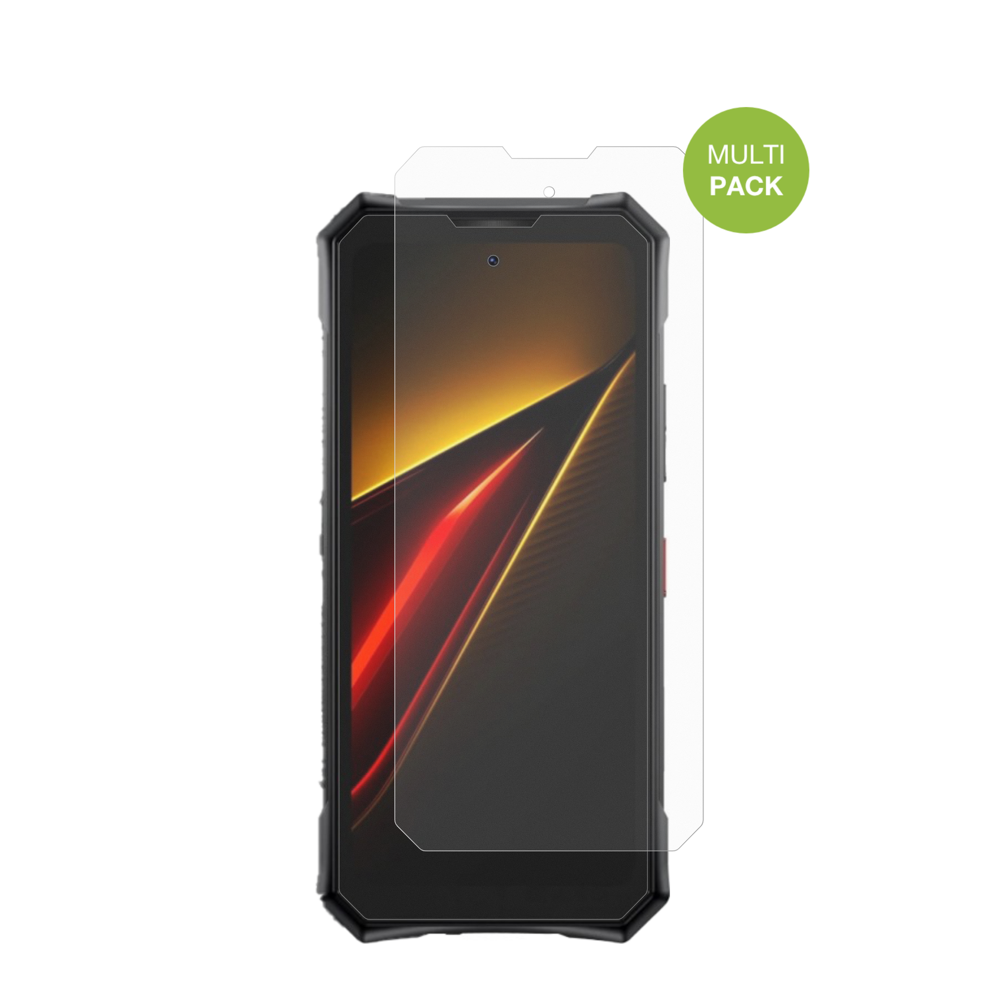 DoogeeS300 Pro mit aufgebrachter dipos Displayschutzfolie, die lästige Fingerabdrücke minimiert
