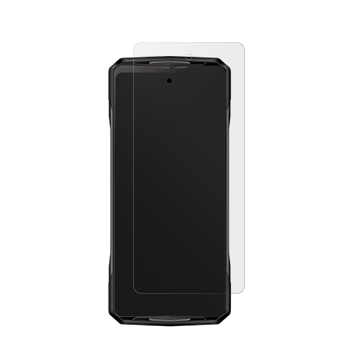 DoogeeV40 Pro mit aufgebrachter dipos Displayschutzfolie, die lästige Fingerabdrücke minimiert