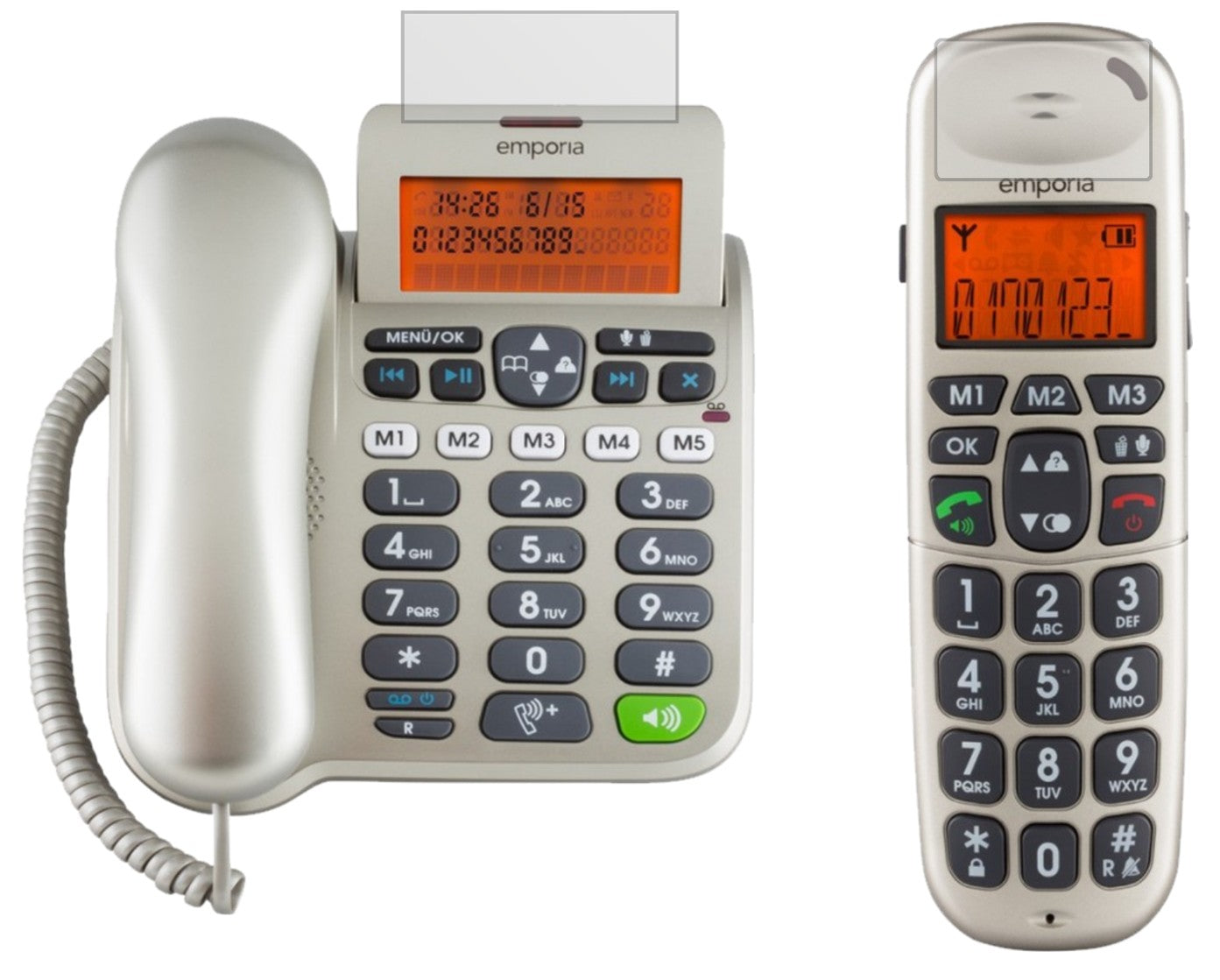EmporiaD40 ABB mit aufgebrachter dipos Displayschutzfolie, die lästige Fingerabdrücke minimiert