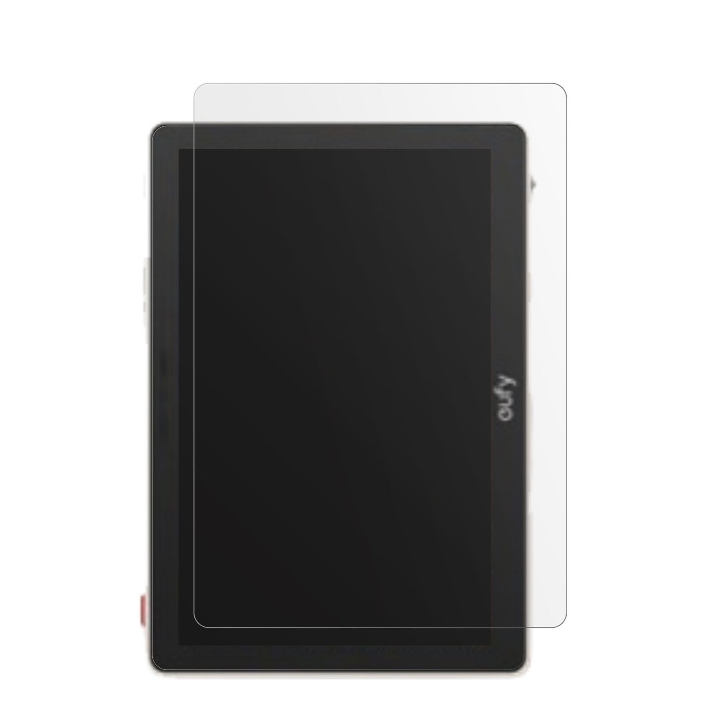 EufySmartdisplay E10 mit aufgebrachter dipos Displayschutzfolie, die lästige Fingerabdrücke minimiert