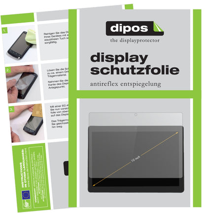 ExcelvanF888 mit aufgebrachter dipos Displayschutzfolie, die lästige Fingerabdrücke minimiert
