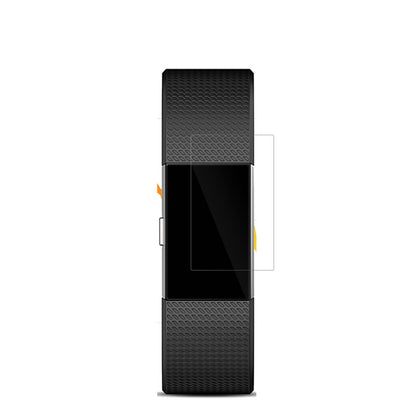 FitbitCharge 2 mit aufgebrachter dipos Displayschutzfolie, die lästige Fingerabdrücke minimiert