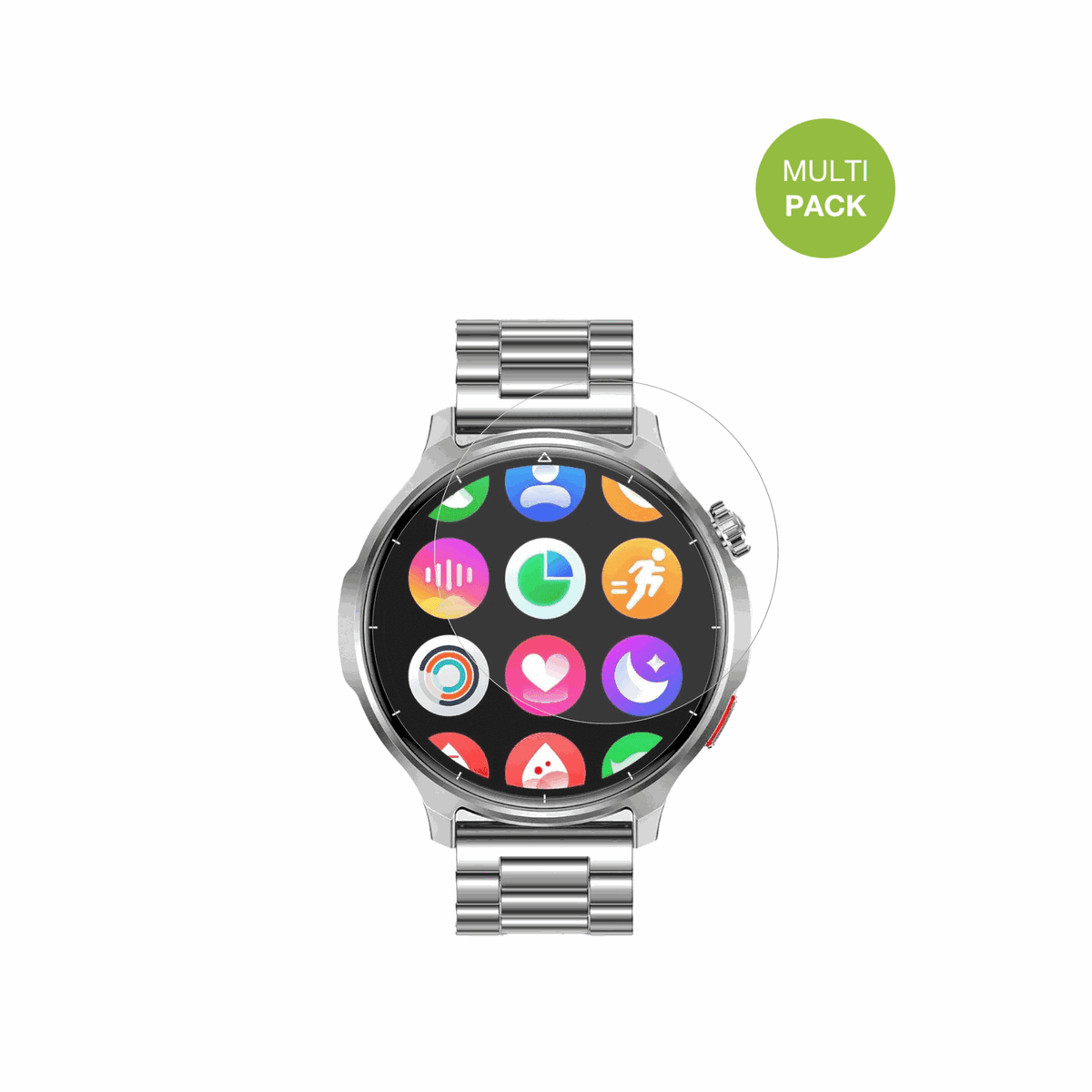 Fitdafit1.52 Zoll Smartwatch mit aufgebrachter dipos Displayschutzfolie, die lästige Fingerabdrücke minimiert