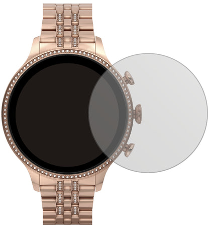 FossilGen 6 (42 mm) Smartwatch mit aufgebrachter dipos Displayschutzfolie, die lästige Fingerabdrücke minimiert