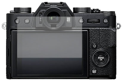 FujifilmX-T20 mit aufgebrachter dipos Displayschutzfolie, die lästige Fingerabdrücke minimiert