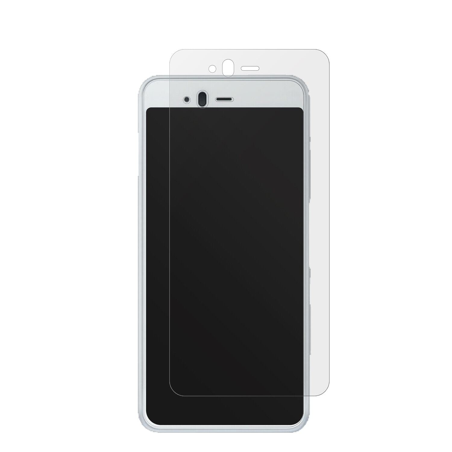 FujitsuArrows Be F-04K mit aufgebrachter dipos Displayschutzfolie, die lästige Fingerabdrücke minimiert
