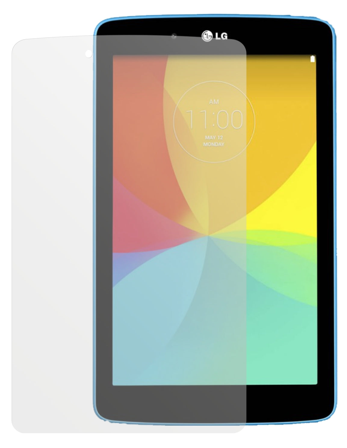 G Pad 7.0LG mit aufgebrachter dipos Displayschutzfolie, die lästige Fingerabdrücke minimiert