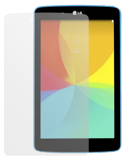 G Pad 7.0LG mit aufgebrachter dipos Displayschutzfolie, die lästige Fingerabdrücke minimiert