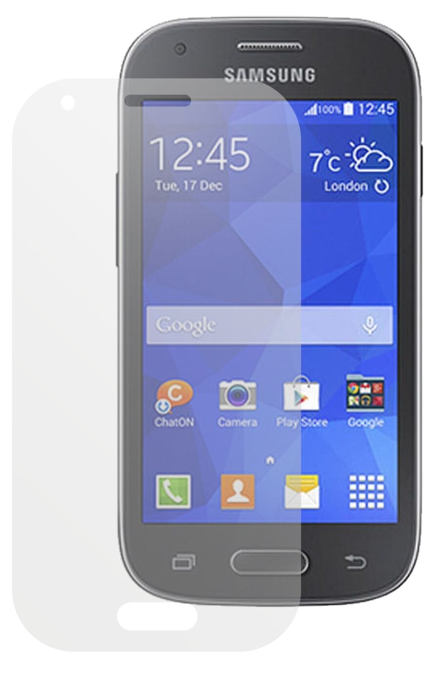 Galaxy Ace StyleSamsung mit aufgebrachter dipos Displayschutzfolie, die lästige Fingerabdrücke minimiert