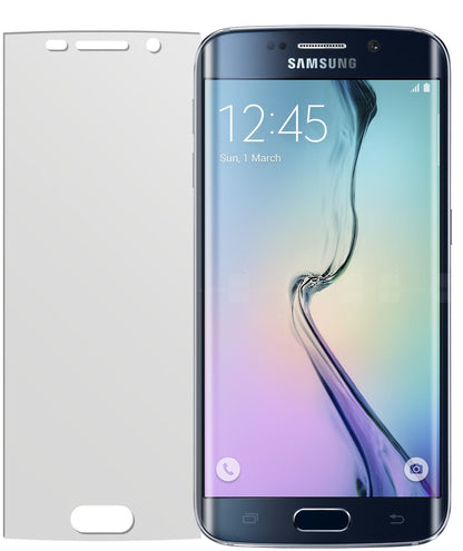 Galaxy S6 EdgeSamsung mit aufgebrachter dipos Displayschutzfolie, die lästige Fingerabdrücke minimiert
