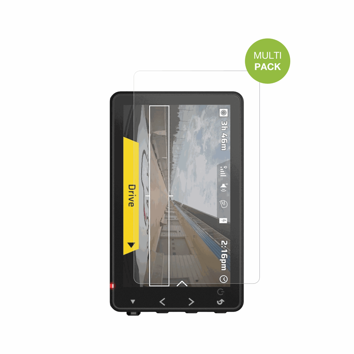 GarminCatalyst 2 mit aufgebrachter dipos Displayschutzfolie, die lästige Fingerabdrücke minimiert