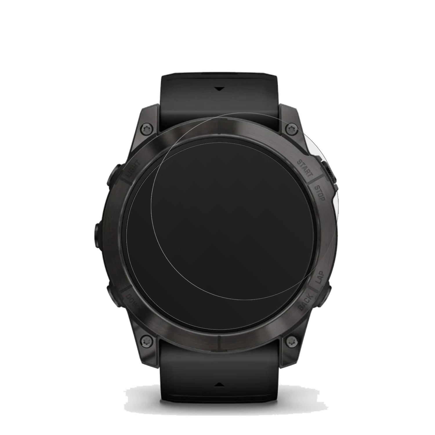 GarminEpix Pro Gen 2 51mm mit aufgebrachter dipos Displayschutzfolie, die lästige Fingerabdrücke minimiert