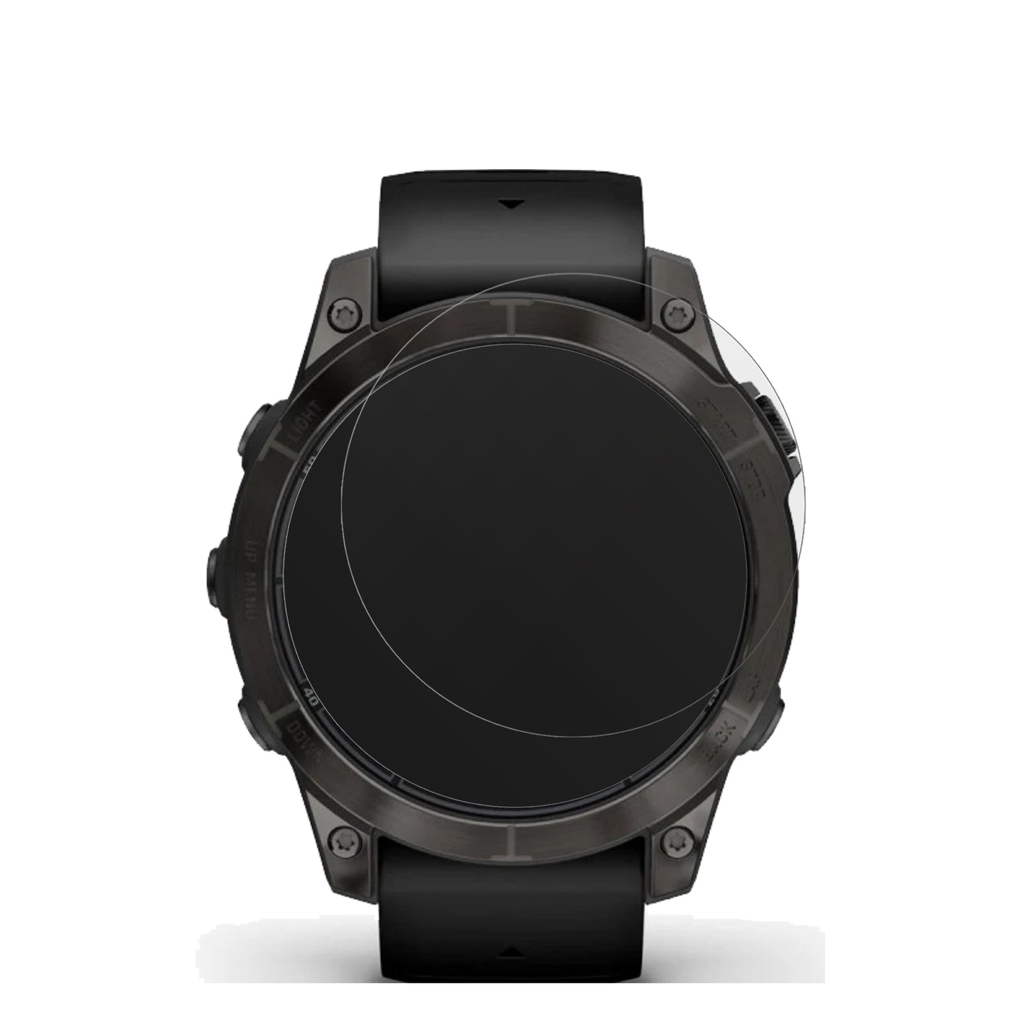 GarminFenix 7 Pro 42mm mit aufgebrachter dipos Displayschutzfolie, die lästige Fingerabdrücke minimiert