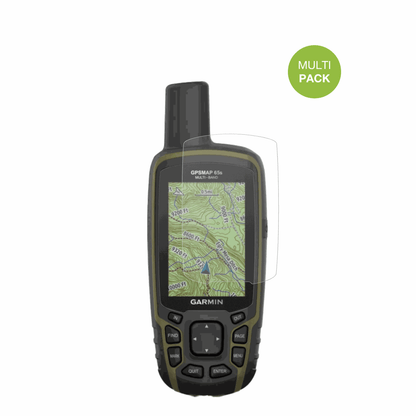 GarminGPSMAP 65s mit aufgebrachter dipos Displayschutzfolie, die lästige Fingerabdrücke minimiert