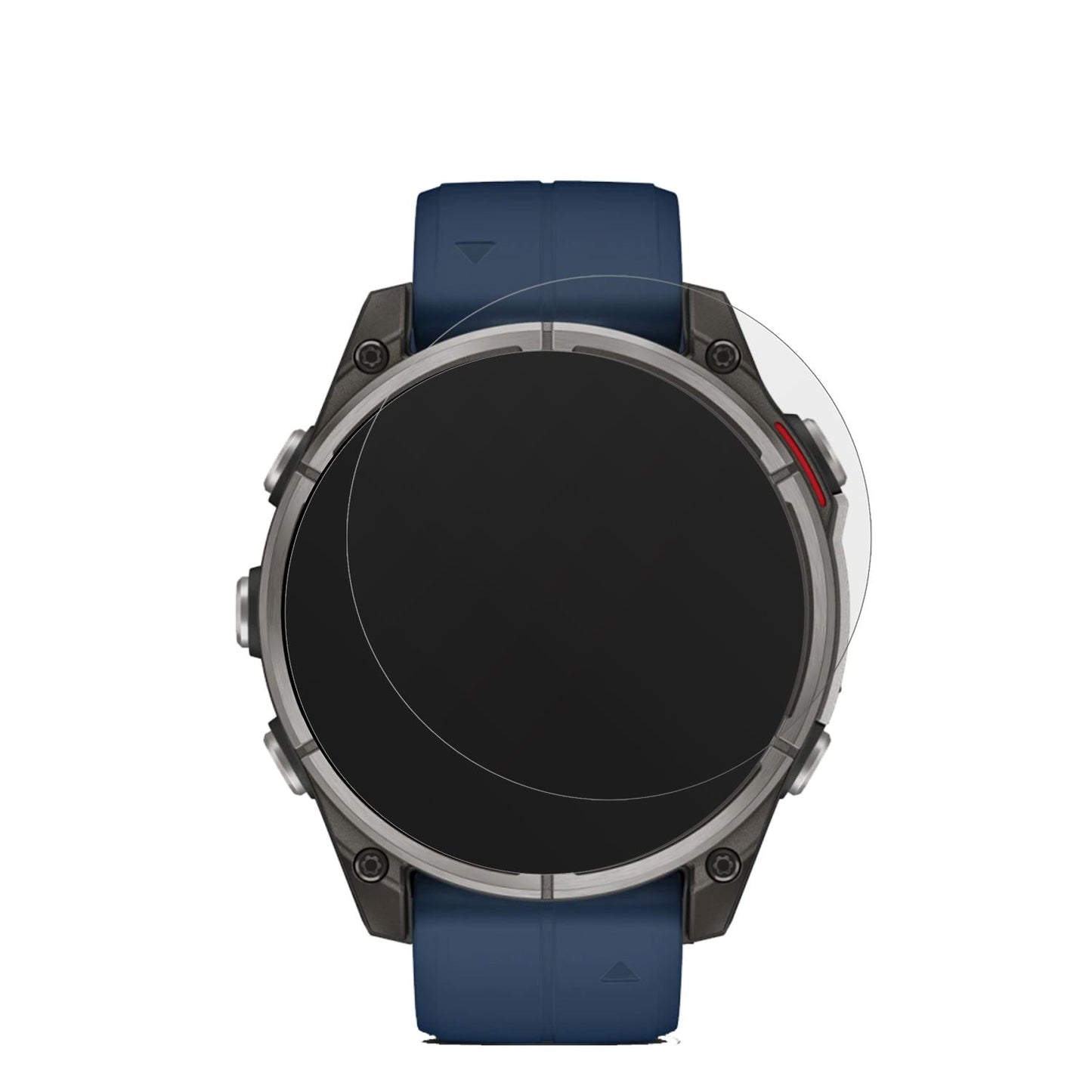 GarminQuatix 8 47mm mit aufgebrachter dipos Displayschutzfolie, die lästige Fingerabdrücke minimiert