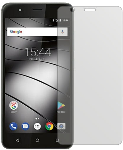 GigasetGS270 Plus mit aufgebrachter dipos Displayschutzfolie, die lästige Fingerabdrücke minimiert