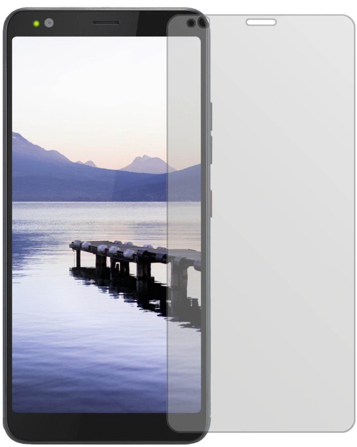 GigasetGS370 plus mit aufgebrachter dipos Displayschutzfolie, die lästige Fingerabdrücke minimiert