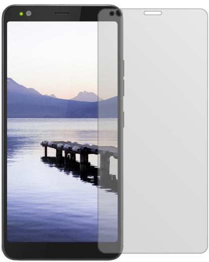 GigasetGS370 plus mit aufgebrachter dipos Displayschutzfolie, die lästige Fingerabdrücke minimiert