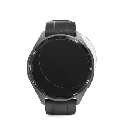 Hama7010 Smartwatch mit aufgebrachter dipos Displayschutzfolie, die lästige Fingerabdrücke minimiert