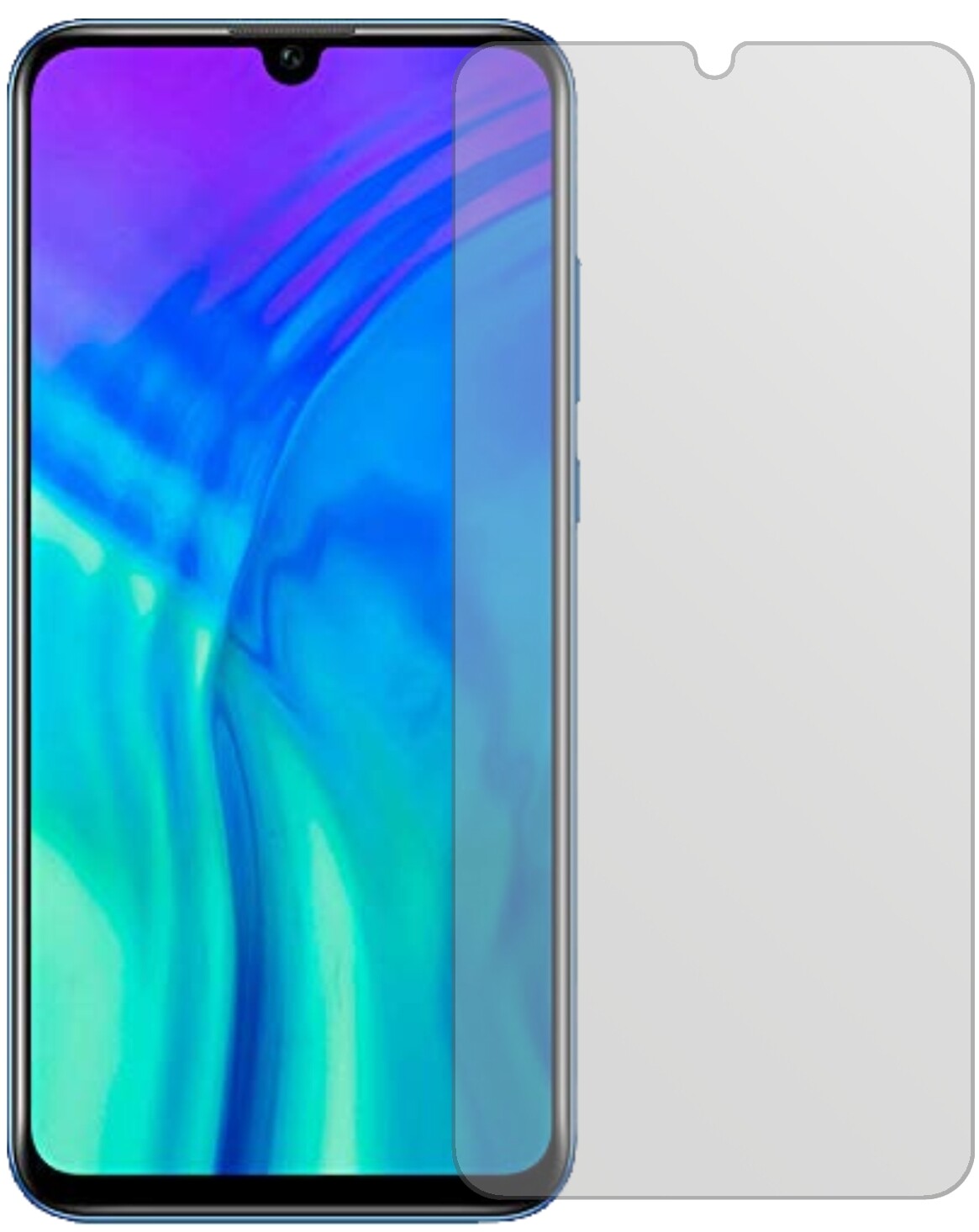 Honor20 lite mit aufgebrachter dipos Displayschutzfolie, die lästige Fingerabdrücke minimiert