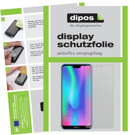 Honor9N mit aufgebrachter dipos Displayschutzfolie, die lästige Fingerabdrücke minimiert