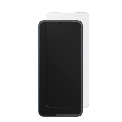 HTCWildfire E4 Plus mit aufgebrachter dipos Displayschutzfolie, die lästige Fingerabdrücke minimiert
