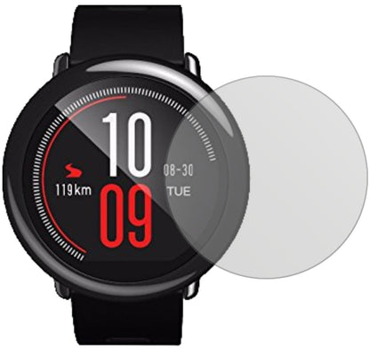 HuamiAmazfit Pace mit aufgebrachter dipos Displayschutzfolie, die lästige Fingerabdrücke minimiert