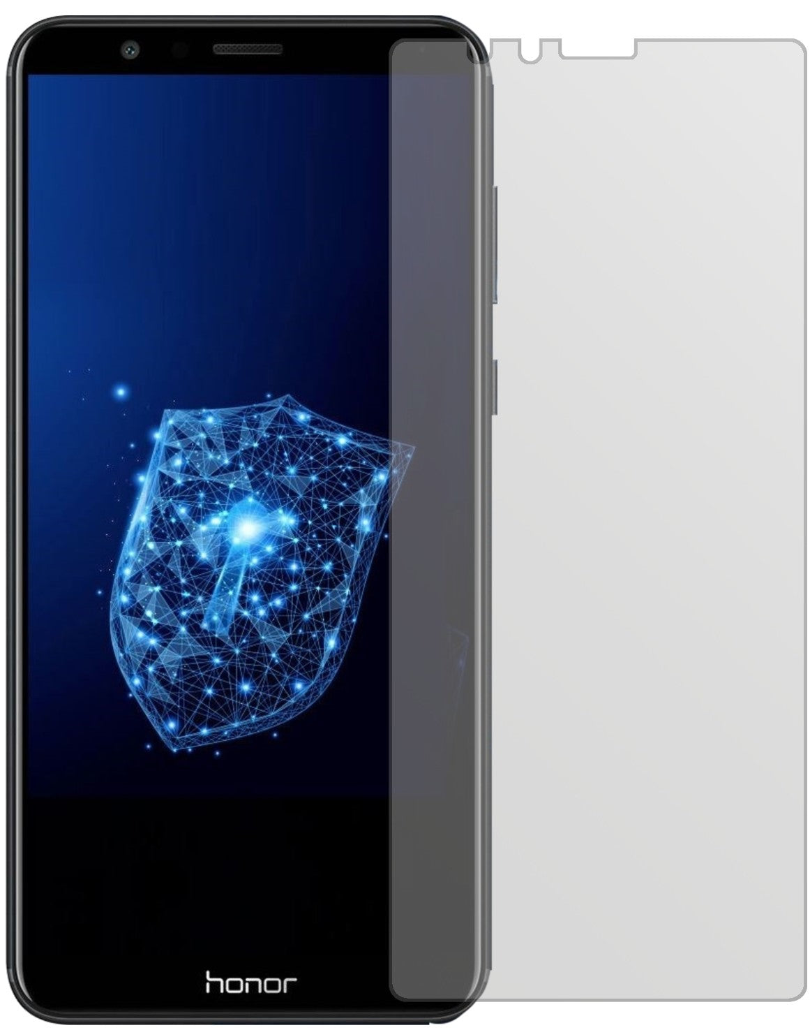 HuaweiHonor 7X mit aufgebrachter dipos Displayschutzfolie, die lästige Fingerabdrücke minimiert