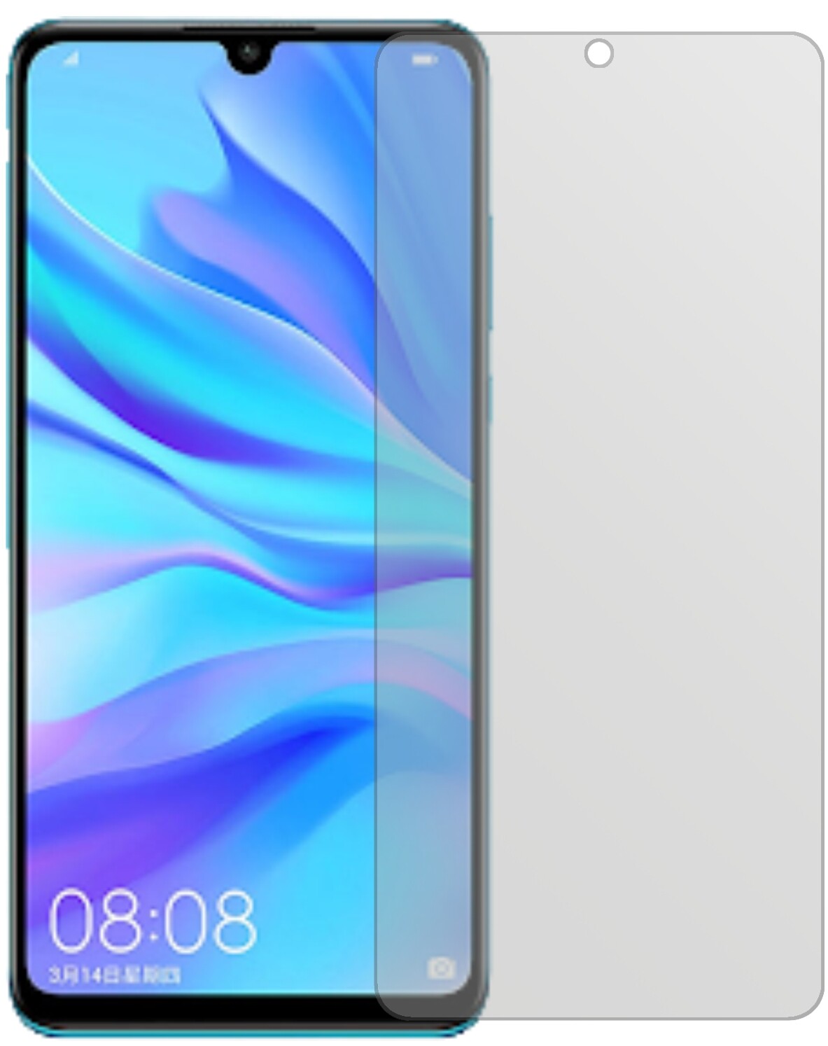 HuaweiNova 4e mit aufgebrachter dipos Displayschutzfolie, die lästige Fingerabdrücke minimiert