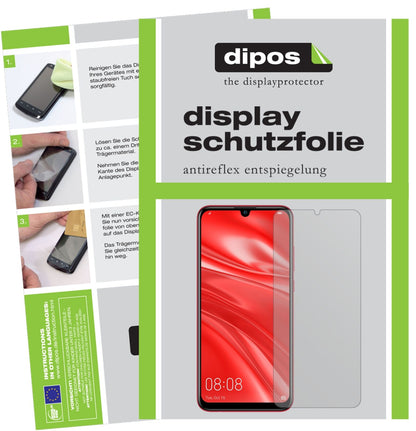 HuaweiNova Lite 3 mit aufgebrachter dipos Displayschutzfolie, die lästige Fingerabdrücke minimiert