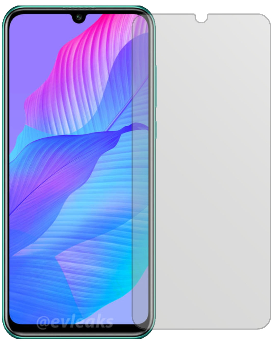 HuaweiP Smart S mit aufgebrachter dipos Displayschutzfolie, die lästige Fingerabdrücke minimiert