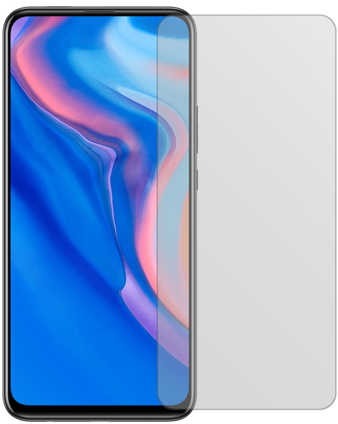 HuaweiY9 Prime (2019) mit aufgebrachter dipos Displayschutzfolie, die lästige Fingerabdrücke minimiert