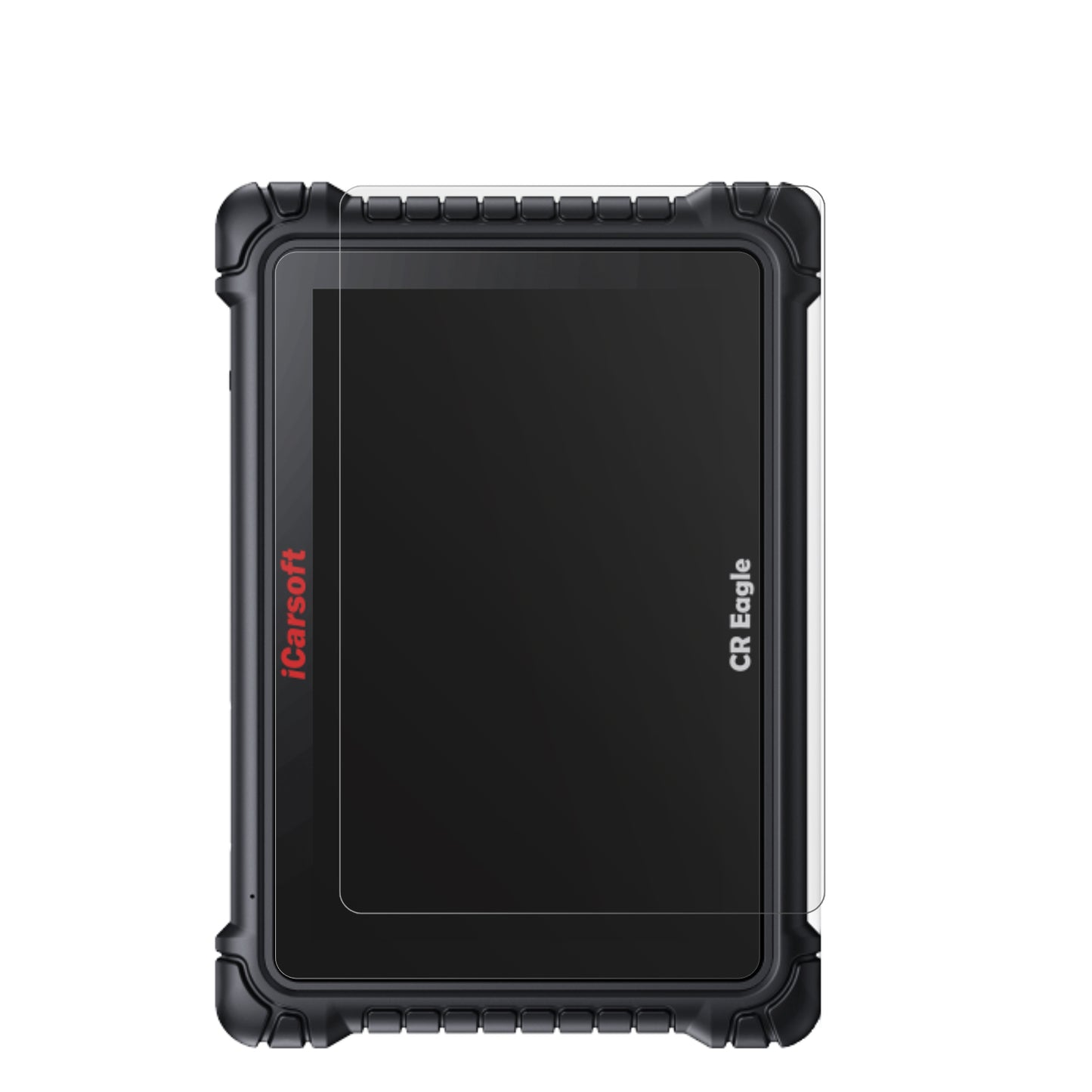 iCarsoftCR Eagle mit aufgebrachter dipos Displayschutzfolie, die lästige Fingerabdrücke minimiert