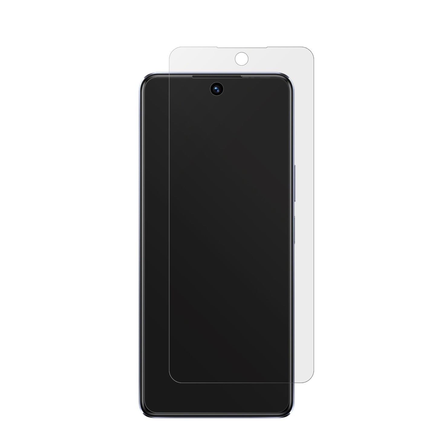 InfinixHot 30 5G X6832 mit aufgebrachter dipos Displayschutzfolie, die lästige Fingerabdrücke minimiert
