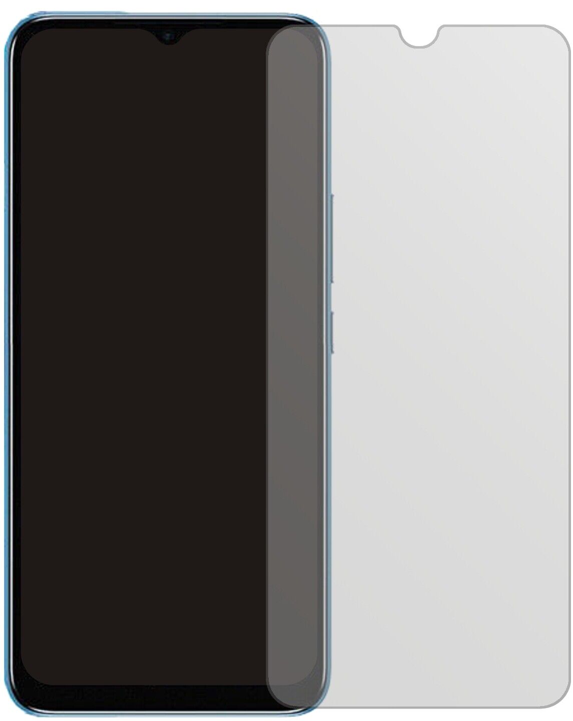 InfinixSmart 6 mit aufgebrachter dipos Displayschutzfolie, die lästige Fingerabdrücke minimiert