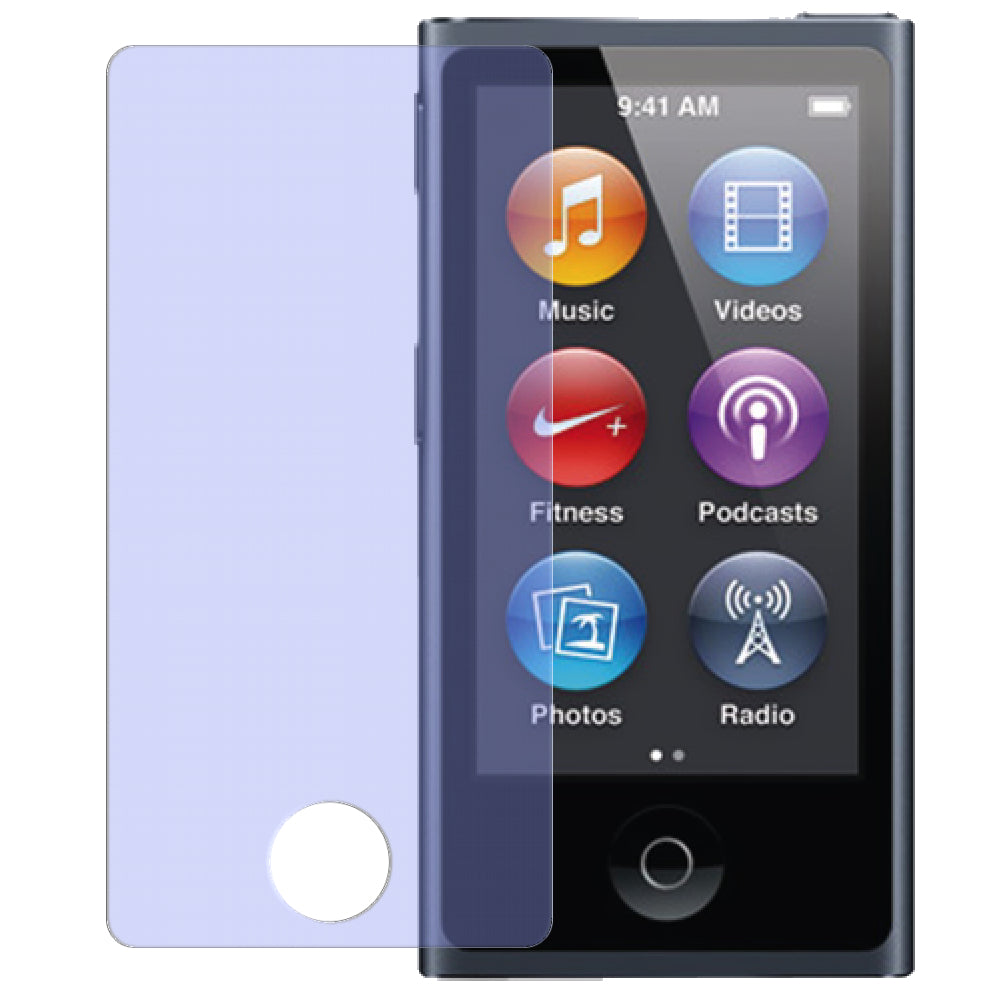iPod Nano Slate 7GApple mit aufgebrachter dipos Displayschutzfolie, die lästige Fingerabdrücke minimiert