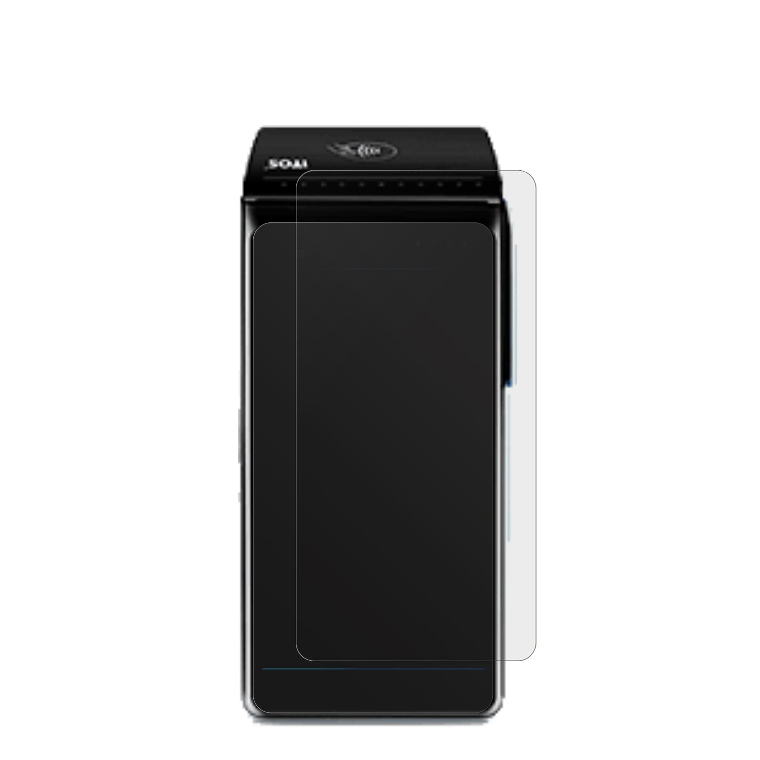 ItosCM5 mit aufgebrachter dipos Displayschutzfolie, die lästige Fingerabdrücke minimiert