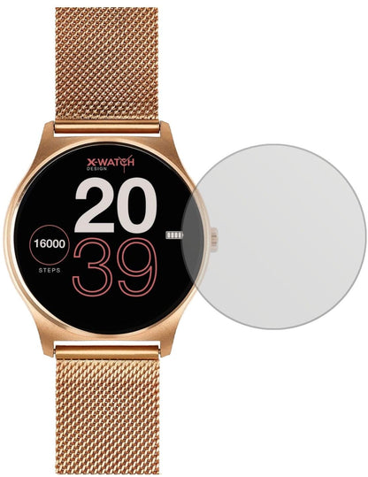JoliXW Pro Smartwatch mit aufgebrachter dipos Displayschutzfolie, die lästige Fingerabdrücke minimiert