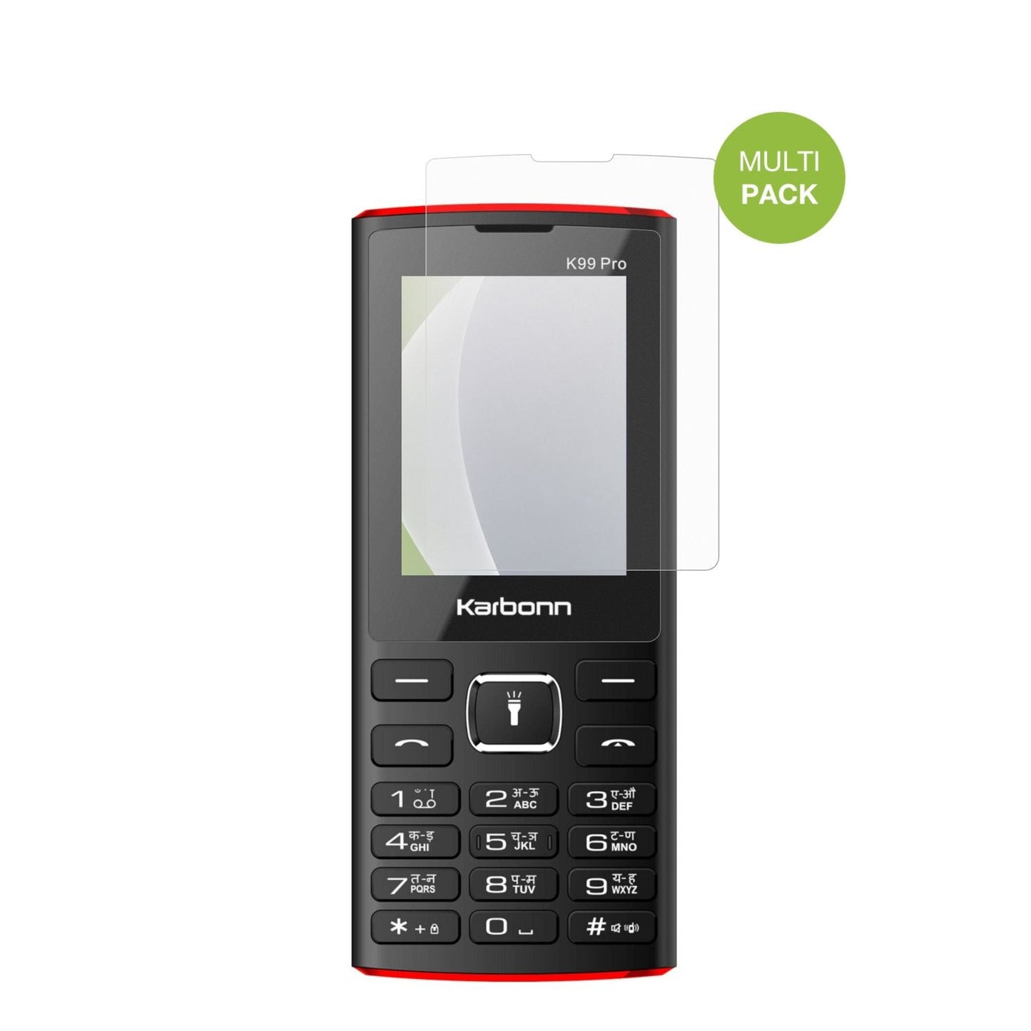 KarbonnK99 Pro mit aufgebrachter dipos Displayschutzfolie, die lästige Fingerabdrücke minimiert