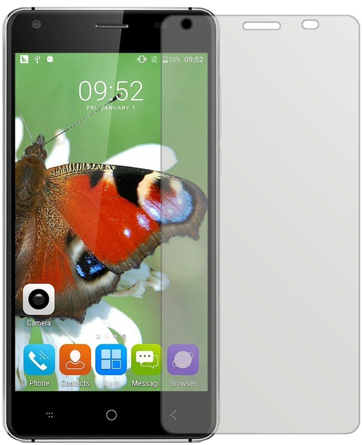 LandvoXM200 Pro mit aufgebrachter dipos Displayschutzfolie, die lästige Fingerabdrücke minimiert