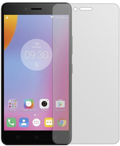 LenovoK6 mit aufgebrachter dipos Displayschutzfolie, die lästige Fingerabdrücke minimiert
