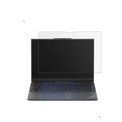LenovoThinkpad E16 Gen 2 mit aufgebrachter dipos Displayschutzfolie, die lästige Fingerabdrücke minimiert