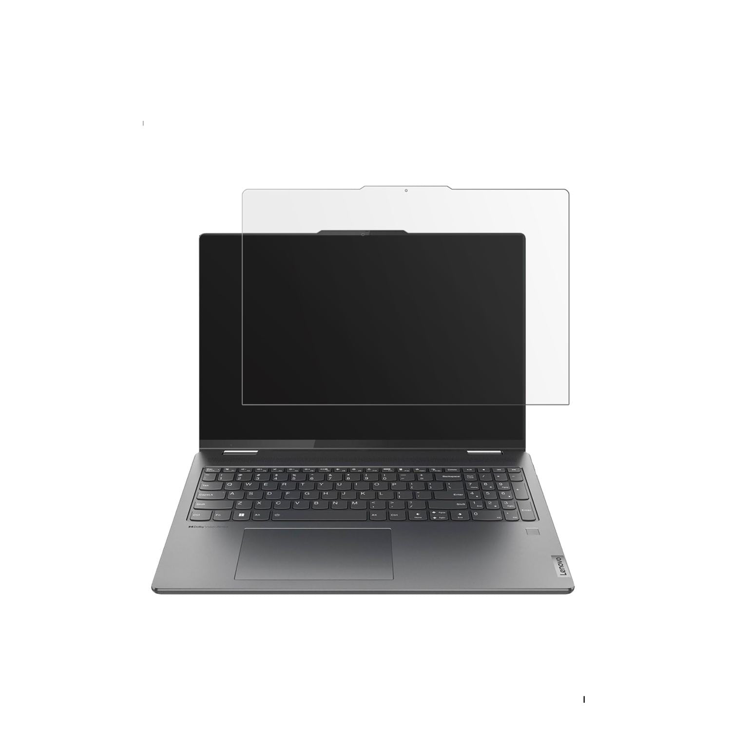 LenovoYoga Pro 9 Aura Edition mit aufgebrachter dipos Displayschutzfolie, die lästige Fingerabdrücke minimiert
