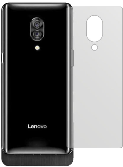 LenovoZ5 Pro GT Rückseite mit aufgebrachter dipos Displayschutzfolie, die lästige Fingerabdrücke minimiert