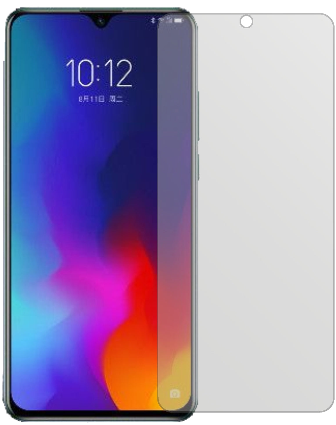 LenovoZ6 Youth Edition mit aufgebrachter dipos Displayschutzfolie, die lästige Fingerabdrücke minimiert