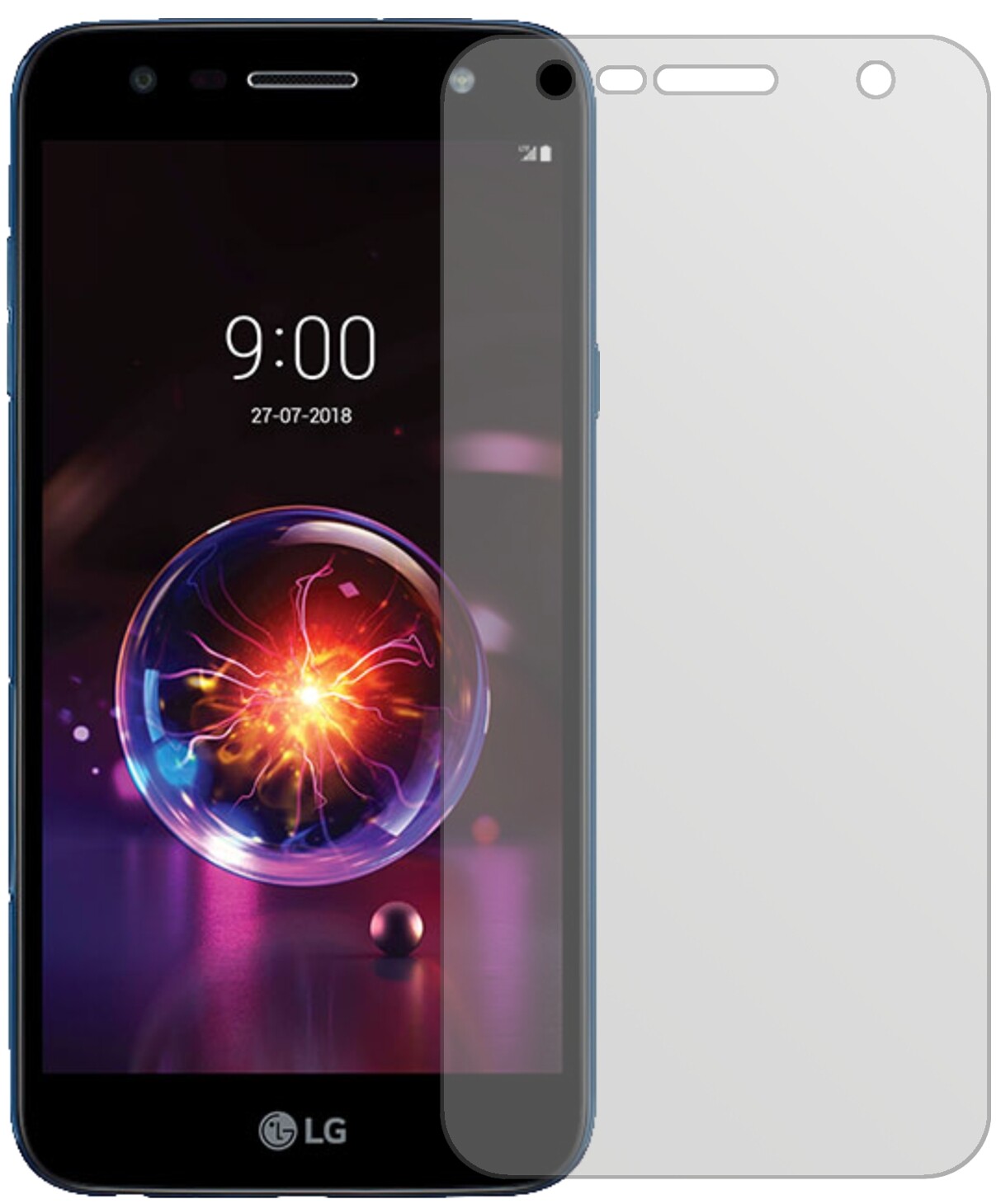 LGX power 3 mit aufgebrachter dipos Displayschutzfolie, die lästige Fingerabdrücke minimiert