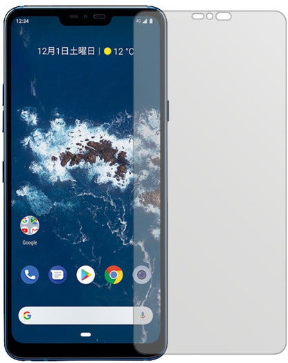 LGX5 Android One mit aufgebrachter dipos Displayschutzfolie, die lästige Fingerabdrücke minimiert