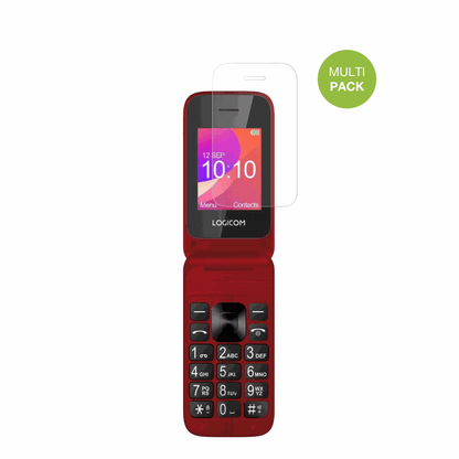 LogicomFleep 190 mit aufgebrachter dipos Displayschutzfolie, die lästige Fingerabdrücke minimiert