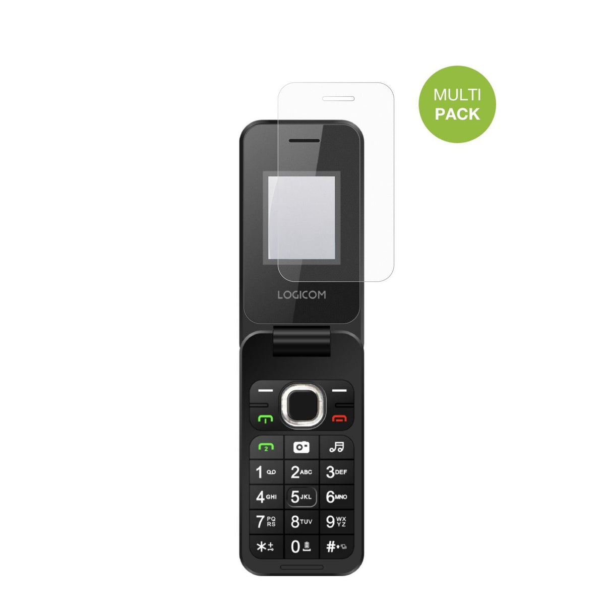 LogicomFleep 460 mit aufgebrachter dipos Displayschutzfolie, die lästige Fingerabdrücke minimiert